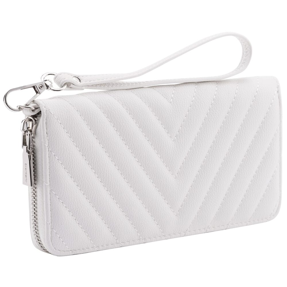 8819 Brentano RFID Blocking Vegan Leather Slim Single-Zipper Chevron